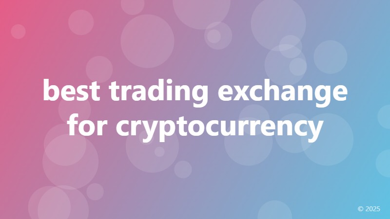 best trading exchange for cryptocurrency