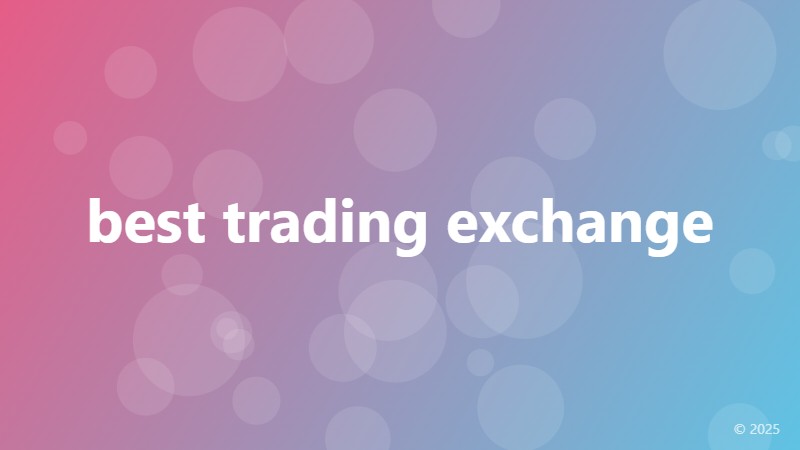 best trading exchange
