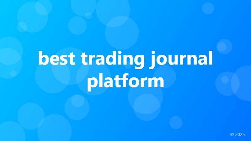 best trading journal platform