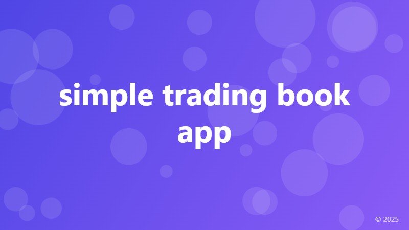 simple trading book app