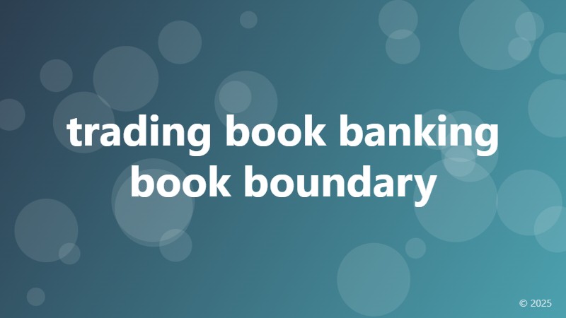 trading book banking book boundary