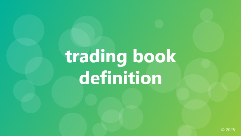 trading book definition