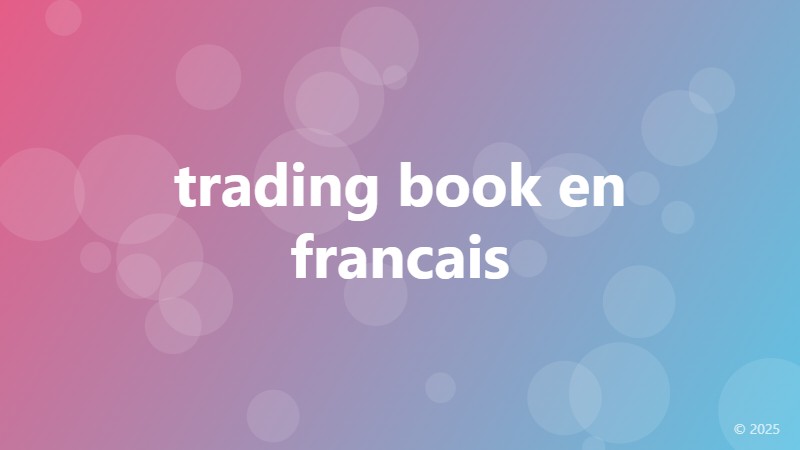 trading book en francais