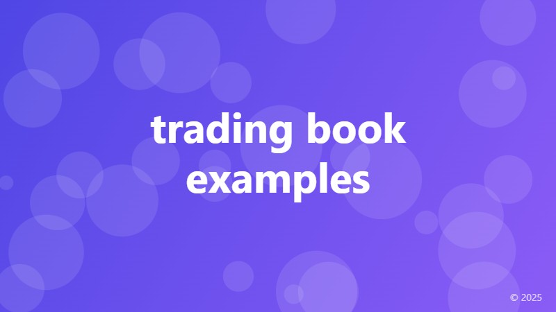 trading book examples