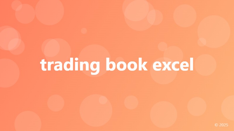 trading book excel
