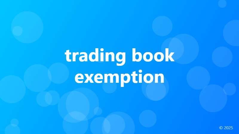 trading book exemption