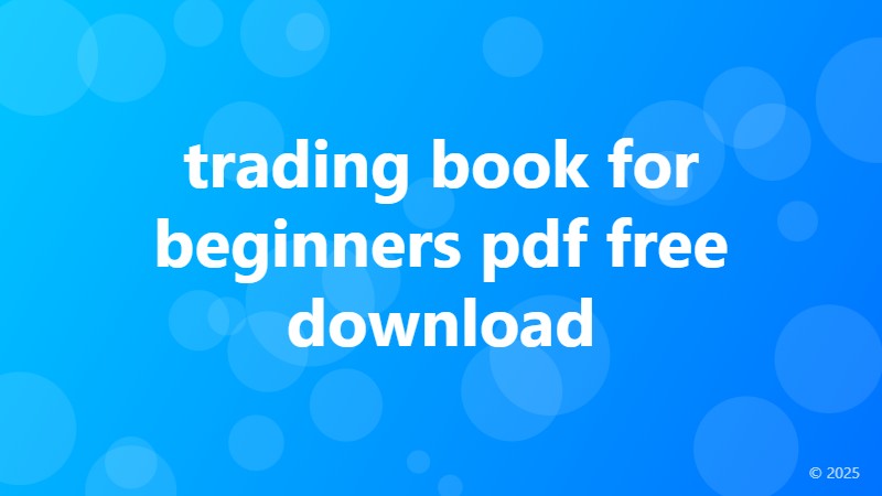trading book for beginners pdf free download