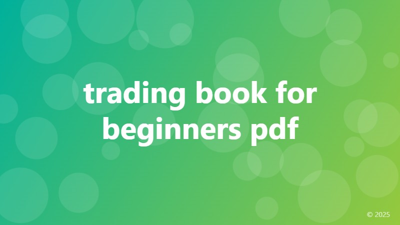 trading book for beginners pdf