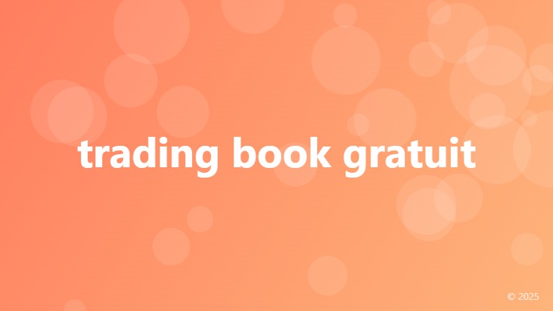 trading book gratuit