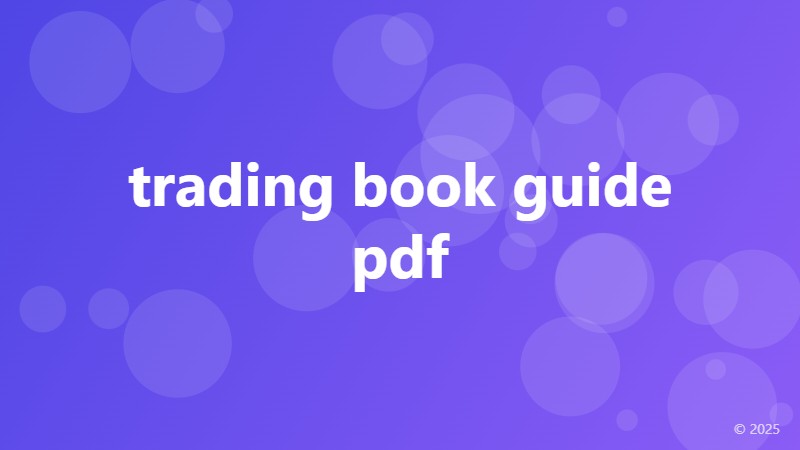 trading book guide pdf
