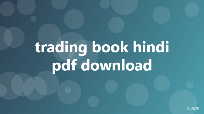 trading book hindi pdf download