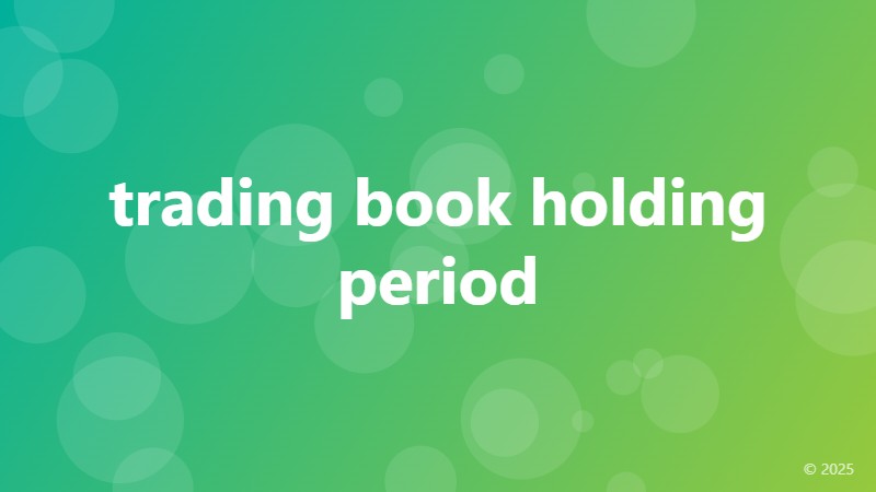trading book holding period