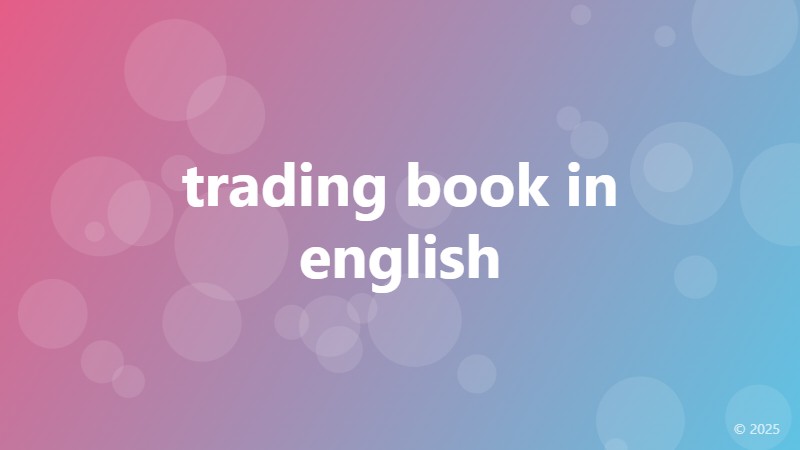 trading book in english